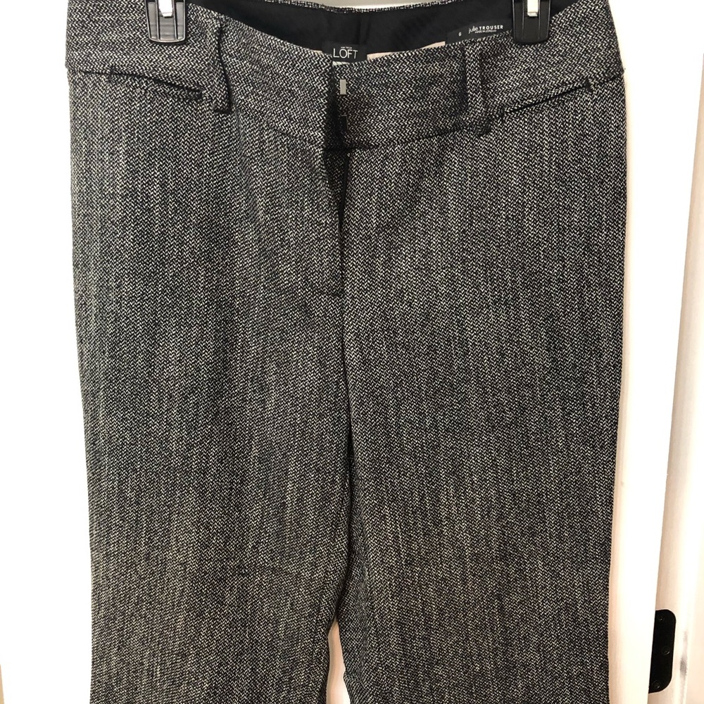 Black and white pattern loft Julie pants